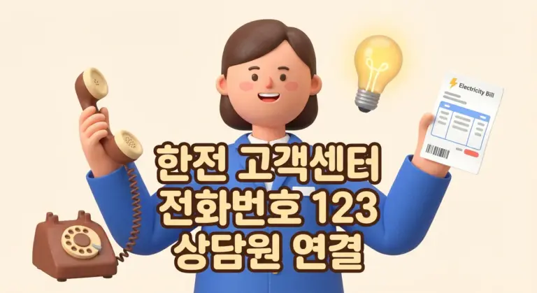 한전 고객센터 바로가기 전화번호 123 상담원 연결
