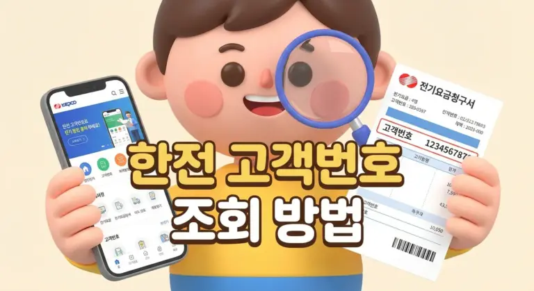한전 고객번호 조회 방법