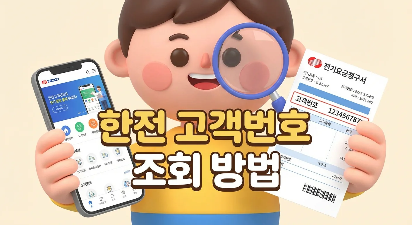 한전 고객번호 조회 방법