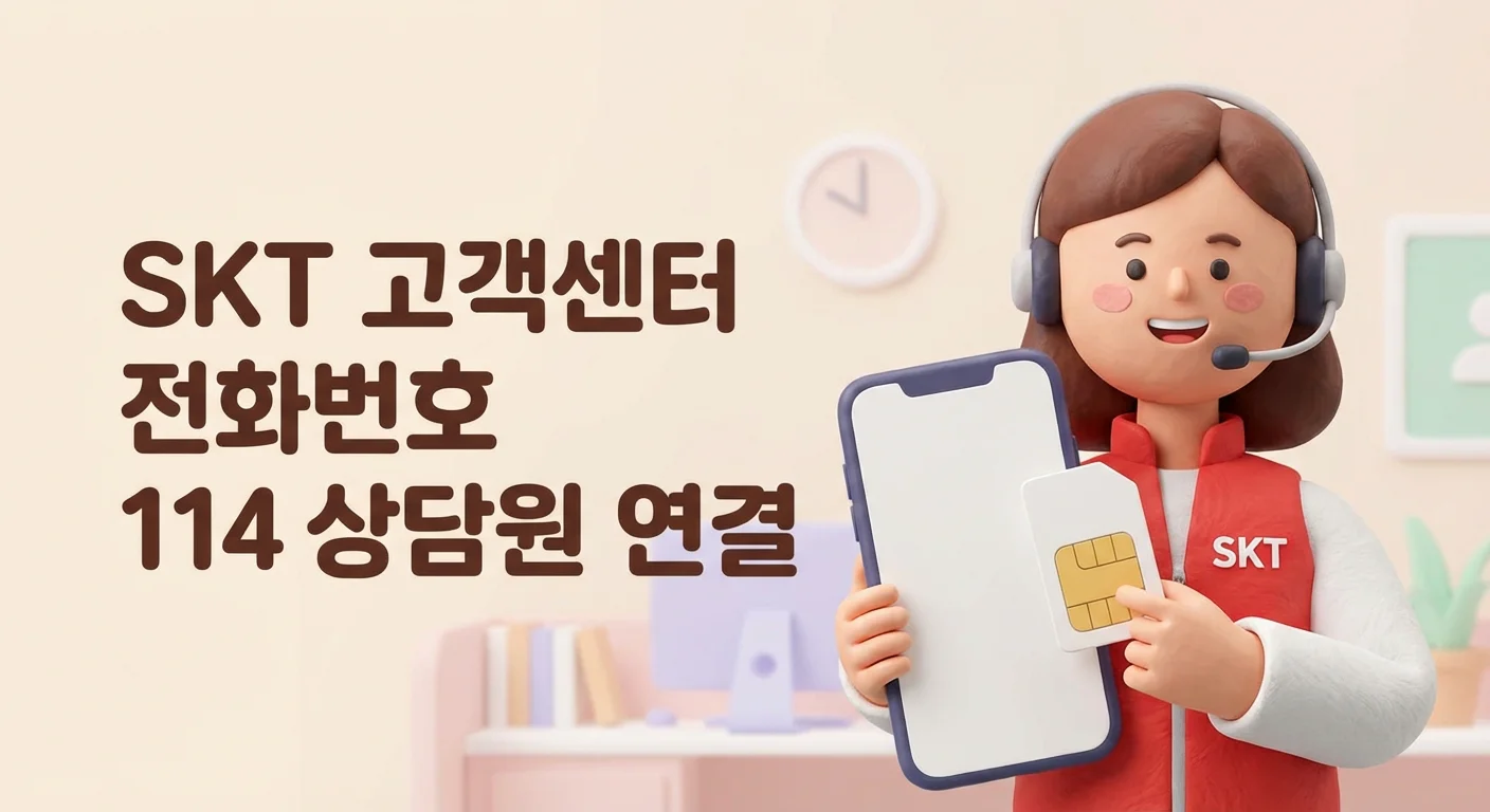 SKT 고객센터 전화번호 114 운영시간 상담원 연결 방법