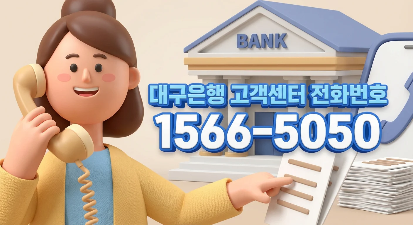 대구은행 고객센터 전화번호 1566-5050 상담원 연결 방법 바로가기