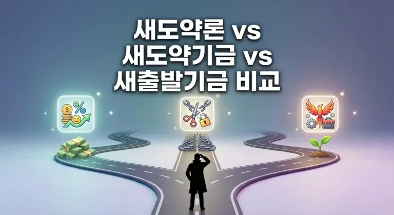 "새도약론 vs 새도약기금 vs 새출발기금, 나는 어디에 해당될까?"